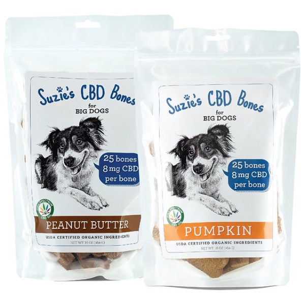 Suzie’s Pet | CBD Bones For Big Dogs | 8mg Per Bone | 25 Count |