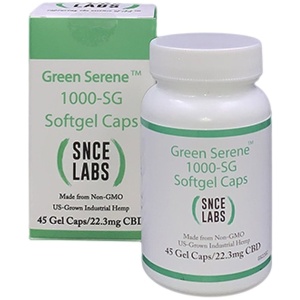 SNCE Labs | Green Serene | Gel Capsules | Full Spectrum | 1000mg