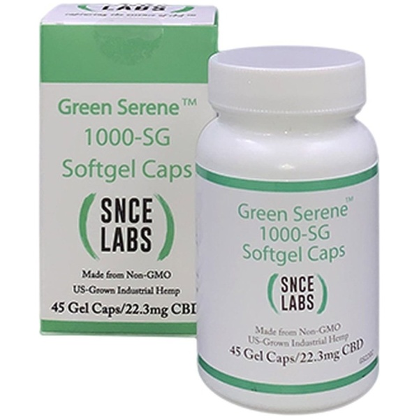 SNCE Labs | Green Serene | Gel Capsules | Full Spectrum | 1000mg