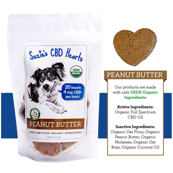 Suzies CBD Pet Treats - 4mg Heart Biscuit - 20 Count - The Plug Distribution (2)