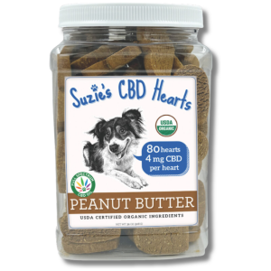 Suzie's Pet | CBD Hearts | Peanut Butter | Bulk 80 Count