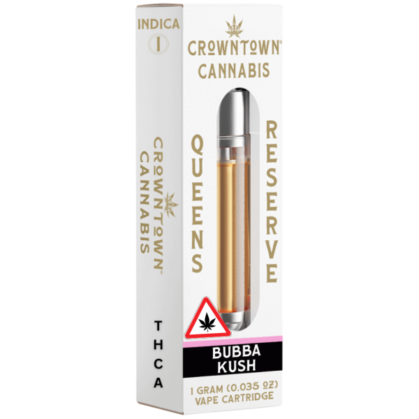 Crowntown Cannabis - Queens Reserve 1 Gram - THCA - Vape Cart - Bubba Kush - The Plug Distribution