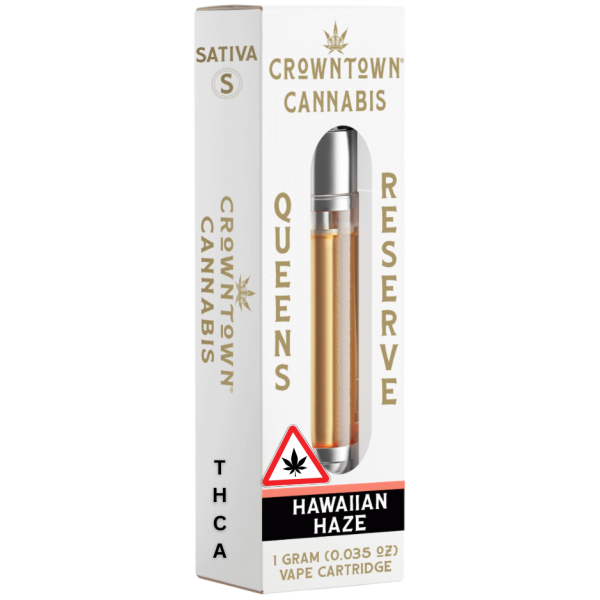 Crowntown Cannabis - Queens Reserve 1 Gram - THCA - Vape Cart - Hawaiian Haze - The Plug Distribution