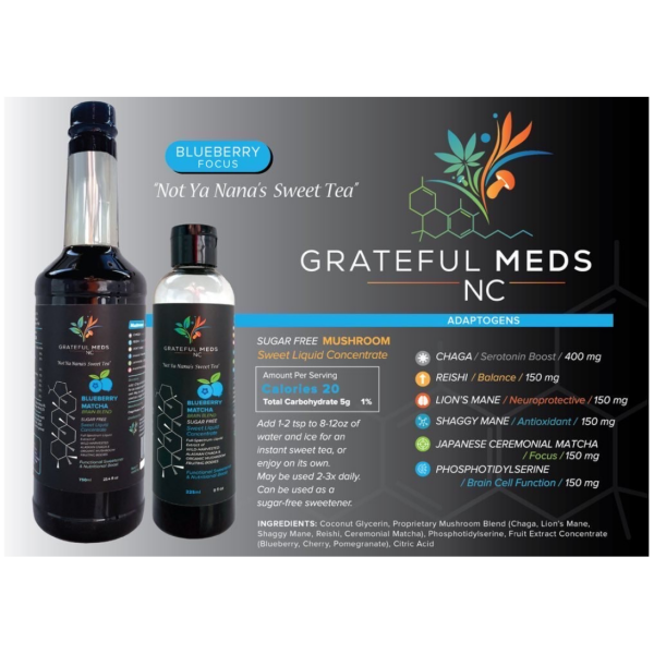 Grateful Meds Not Ya Nana's Sweet Tea Liquid Concentrate Brainberry Matcha - The Plug Distribution (1)