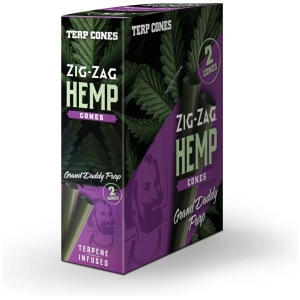 Zig Zag | Terpene Infused | Hemp Cones | Grand Daddy Purp | 15ct