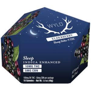 WYLD Hemp | Gummies | Elderberry | 2:1 | THC : CBN | Sleep | 10ct | 100mg