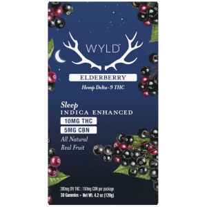 WYLD Hemp | Gummies | Elderberry | 2:1 | THC : CBN | Sleep | 30ct | 300mg