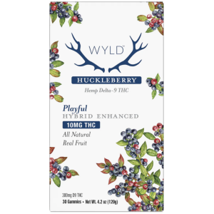 WYLD Hemp | Gummies | Huckleberry | Playful | Hybrid | 30ct | 300mg THC