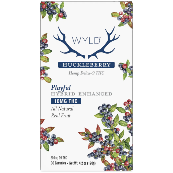 WYLD Hemp | Gummies | Huckleberry | Playful | Hybrid | 30ct | 300mg THC