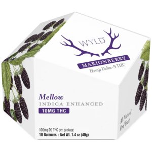 WYLD Hemp | Gummies | Marionberry | Mello | Indica | 10ct | 100mg THC