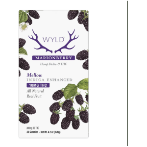WYLD Hemp | Gummies | Marionberry | Mellow | Indica | 30ct | 300mg THC