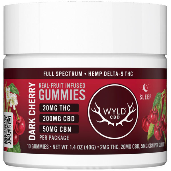 WYLD CBD | Gummies | Dark Cherry | THC : CBD | 10ct | 220mg