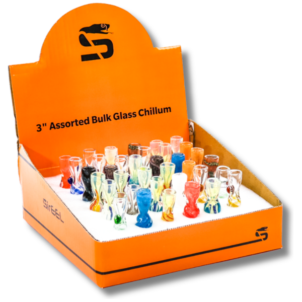 SirEEL - 36pc 3_ Assorted Bulk Chillums - The Plug Distribution