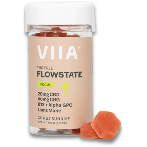 VIIA Hemp - Gummies - THC-FREE - CBD + CBG - Flowstate - Citrus Sunrise - The Plug Distribution