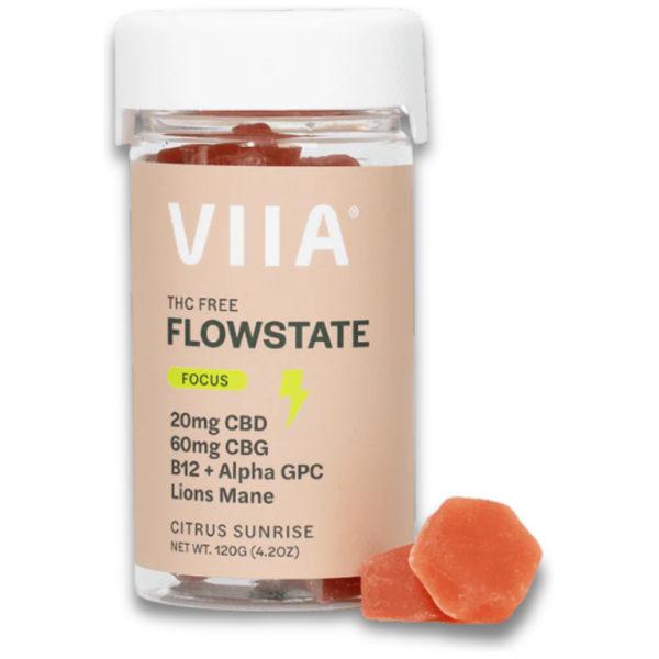 VIIA Hemp - Gummies - THC-FREE - CBD + CBG - Flowstate - Citrus Sunrise - The Plug Distribution