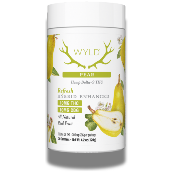 WYLD Hemp _ Gummies _ Pear _ 1_1 _ THC _ CBG _ Refresh _ 30ct _ 300mg - The Plug Distribution